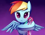 equine female feral friendship_is_magic horse knife looking_at_viewer mammal my_little_pony negativefox pegasus pinkie_pie_(mlp) pony rainbow_dash_(mlp) solo weapon wings 