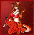  feline female green_eyes lingerie looking_at_viewer pinup skimpy solo tatious tiger 