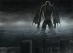  absurd_res black_eyes city cloud clouds cthulhu cthulhu_mythos deity diety h.p._lovecraft hi_res smilingbounder tentacles unknown_artist water wings 