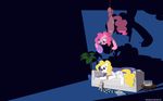  absurd_res adiwan balloon blonde_hair bowl cup cutie_mark derpy_hooves_(mlp) equine female feral friendship_is_magic goldfish hair hi_res horse mammal my_little_pony pegasus pin pink_hair pinkie_pie_(mlp) plant ponies pony popcorn remote rope shadow square_crossover straw surprise_(mlp) wings 