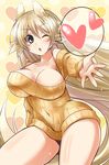  animal_ears aqua_eyes bad_id bad_pixiv_id bare_shoulders blonde_hair bottomless breasts cleavage curvy gen_1_pokemon groin highres hips large_breasts long_hair naked_sweater navel ninetales off-shoulder_sweater one_eye_closed orange_shirt paopao personification pokemon shirt solo sweater thighs very_long_hair wide_hips 