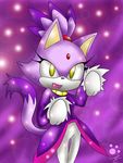  animal_ears blaze_the_cat blazedacat cat cute feline female mammal open_mouth paws ponytail purple purple_background purple_body purple_clothing purple_theme sega solo sonic_(series) sparkles tail yellow_eyes 