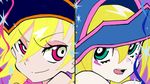  blush dark_magician_girl duel_monster gagaga_girl panty_&amp;_stocking_with_garterbelt parody photoshop smile yu-gi-oh! yuu-gi-ou_duel_monsters 