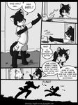  anthro black_and_white canine cat clothing comic death dog duo eating_shit edit f&aelig;ces fake feces feline female greyscale humor jay_naylor male mammal monochrome parody scat thomas_black trixie_(jay_naylor) what 