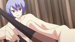  animated animated_gif blue_hair bow_(weapon) breasts flower large_breasts maji_de_watashi_ni_koi_shinasai! nipples nude shiina_miyako short_hair uncensored weapon 