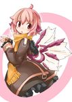  alternate_costume animal_ears can coat highres hood hood_down looking_back mystia_lorelei osa_(ppitch) pink_eyes pink_hair scarf short_hair solo touhou winter_clothes 