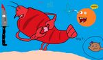  goatse knife larry_the_lobster sandy_cheeks spongebob_squarepants the_annoying_orange unclespongesmoke 