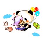  bad_id bad_pixiv_id blush chibi heart hong_meiling hong_meiling_(panda) izayoi_sakuya nuime panda touhou 