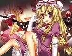  bad_id bad_pixiv_id blonde_hair elbow_gloves etou_(cherry7) gap gloves hat long_hair purple_eyes solo touhou yakumo_yukari zoom_layer 