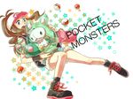  bad_id bad_pixiv_id bag baseball_cap blue_eyes brown_hair copyright_name denim denim_shorts gen_5_pokemon hat holding poke_ball pokemon pokemon_(creature) pokemon_(game) pokemon_bw ponytail reuniclus shorts touko_(pokemon) vest zoff_(daria) 