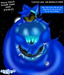 3_toes 4_fingers animal_humanoid anthro big_breasts big_feet blue_body blue_fur blue_hair body_size_growth breasts canid canine claws cybernetics cyborg destruction earth expansion feet fingers fur grin growth growth_drive growth_sequence hair hi_res humanoid long_tail machine macro mammal mammal_humanoid moon onomatopoeia planet protogen protogen_visor size_difference size_transformation smile sokoyo_owo solo sound_effects space starry_(sokoyo_owo) tail terra_macro text toes transformation yellow_eyes