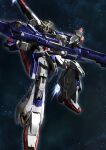  absurdres aiming gun gundam hayatefseiei highres holding holding_gun holding_weapon jet_engine mecha mecha_focus no_humans robot space weapon zeta_gundam zeta_gundam_(mobile_suit) zeta_gundam_define 