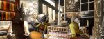 2018 agent_classified airana_stormrider anthro anubis apron auveiss barista bear beverage book bookshelf bracelet cafe canid canine canis clothing coffee corporal_(madagascar) deity detailed_background digital_media_(artwork) dreamworks egyptian_mythology eyewear female fish furniture glasses group hair horn inside jewelry kent_gunnbjorn madagascar_(series) male mammal marine menu middle_eastern_mythology mythology ordering_beverage polar_bear shark tail text the_penguins_of_madagascar ursine window wolf zena_kainona