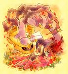  bad_id bad_pixiv_id blue_hair boots closed_eyes gen_4_pokemon giratina hair_ornament hairclip hat hikari_(pokemon) kabocha_torute pink_footwear pokemon pokemon_(creature) pokemon_(game) pokemon_dppt scarf skirt 