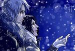  bleach eneada_(artist) father ishida_ryuuken ishida_uryuu snow snowing son 