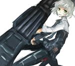  bad_id bad_pixiv_id black_legwear green_eyes necktie pantyhose rocket_launcher sanya_v_litvyak short_hair silver_hair smile solo strike_witches striker_unit tsuki_(midori) uniform weapon world_witches_series 