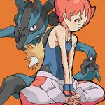  barefoot butterfly_sitting gen_4_pokemon hands_on_feet kon_(kdash) lowres lucario oekaki pink_eyes pink_hair pokemon pokemon_(creature) pokemon_(game) pokemon_dppt sitting sumomo_(pokemon) 