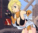  blonde_hair blue_eyes chains earring earrings einbroch heart jewelry kiss mechanic_(ragnarok_online) short_hair wink 