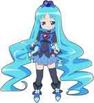  blue_hair bored cure_marine dark_persona female heartcatch_precure! heartcatch_pretty_cure! kurumi_erika long_hair magical_girl precure pretty_cure solo 