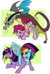  discord friendship_is_magic jabberwockychamber my_little_pony pinkie_pie rainbow_dash twilight_sparkle 
