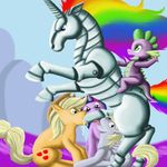  applejack cobra_mcjingleballs derpy_hooves friendship_is_magic my_little_pony robot_unicorn_attack spike twilight_sparkle 