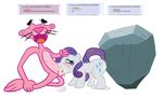  crossover friendship_is_magic my_little_pony pink_panther rarity tom_the_rock 