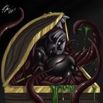  dark_elf drow dungeons_and_dragons mimic_(monster) sharue treasure_chest 
