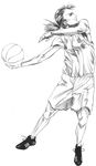  basketball copyright_request greyscale monochrome nakamura_ching ponytail solo 
