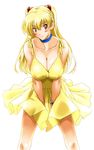  bad_id bad_pixiv_id breasts cleavage cosplay dress highres huge_breasts kamia_(not_found) long_hair matsuoka_kiyone neon_genesis_evangelion original solo souryuu_asuka_langley souryuu_asuka_langley_(cosplay) yellow_dress 