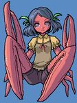  artist_request copyright_request crab crab_girl lowres monster_girl oekaki red_skin solo 