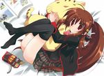  hizuki_yayoi little_busters! natsume_rin solo stuffed_animal stuffed_toy thighhighs 