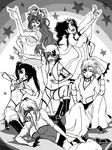  6+girls 6girls arrancar b&amp;w bleach cirucci_sanderwicci cirucci_thunderwitch espada everyone group lilinette lilynette_gingerbuck loly loly_aivirrne menoly menoly_mallia monochrome multiple_girls neliel_tu_oderschvank nell nelliel_tu_odelschwanck seirei_(elysion-69) tia_harribel tier_harribel 