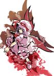  bad_id bad_pixiv_id demon_wings hat lavender_hair looking_at_viewer mob_cap puffy_short_sleeves puffy_sleeves red_eyes remilia_scarlet short_sleeves simple_background solo standing touhou tsuttsu vampire white_background wings 