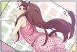  animal_ears ass brown_eyes brown_hair bunny buriki cat_ears idolmaster idolmaster_(classic) idolmaster_1 long_hair minase_iori skirt solo tail 