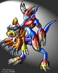  digimon flamedramon hawkmon tagme 