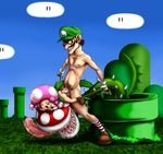  luigi piranha_plant super_mario_bros. tagme toadette 