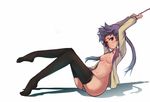  ao_no_exorcist blue_exorcist breasts izumo_kamiki kamiki_izumo long_hair purple_hair thighhighs 