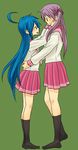  hiiragi_kagami hug izumi_konata kochoko lucky_star multiple_girls ryouou_school_uniform school_uniform serafuku 