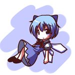  bow chibi cirno fictional_sister full_body solo touhou 