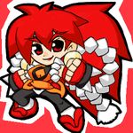  artist_request bloodberry chibi lowres red_hair saber_marionette_j solo 