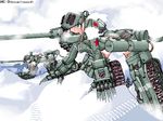  cannon caterpillar_tracks is-3_(personification) mecha_musume military original snow solo soviet yonezuka_ryou 