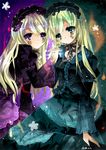  aquamarine blonde_hair gothic_lolita hortense lolita_fashion long_hair multiple_girls roman sound_horizon violette 