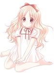  artist_request blonde_hair child copyright_request kneeling long_hair ribbon solo 