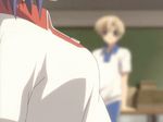  animated animated_gif back-to-back clannad fujibayashi_ryou gym_uniform hair_bobbles hair_ornament hair_ribbon ichinose_kotomi locked_arms lowres multiple_girls pants purple_hair ribbon screencap stretch track_pants two_side_up 