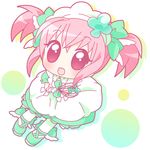  amulet_clover chibi club_(shape) hinamori_amu magical_girl mirai_(sugar) pink_hair ribbon shugo_chara! solo twintails 
