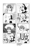  4koma artist_request blood cheko-chan comic greyscale hard_translated ma... monochrome multiple_4koma multiple_girls nosebleed pugyuru tissue translated 