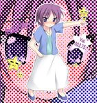  blue_eyes blush hiiragi_inori lucky_star purple_hair short_hair solo tekehiro 