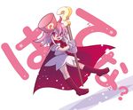  ? bad_id bad_pixiv_id benesse boots cape gloves hat hatena_yousei kimimaru pink_hair pink_hat solo 
