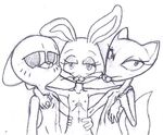  breasts bunny bunny_(character) cartoon cat courage_the_cowardly_dog crossover feline female group kitty kitty_(character) lagomorph lesbian mammal navel nicole_watterson plain_background rabbit sketch small_breasts taichao the_amazing_world_of_gumball white_background 