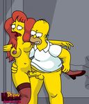  drawn-hentai homer_simpson mindy_simmons tagme the_simpsons 